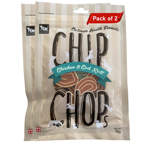 Dog Treats: Chip Chops Chicken & Cod Roll (70 grams)