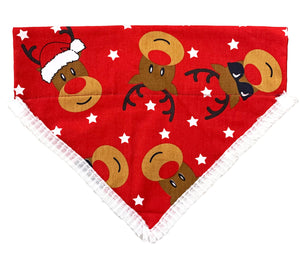 Reindeer Dog Bandana with Lace: Christmas Dress for Pets