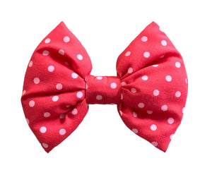 Bow Ties for Dogs: Coral Polka Dots