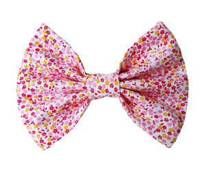 Bow Ties for Dogs: Floral Summer Dog Bow (Pink)