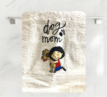 Load image into Gallery viewer, Dog Mom Embroidered Towel