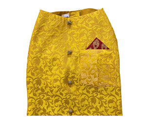 Dog Clothes: Dog Sherwani Wedding Outfit (Yellow)