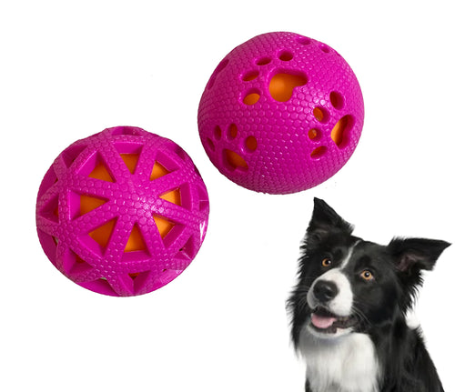 For The Fur Kids Squeaky Balls for Dogs and Cats (Set of 2)