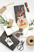Load image into Gallery viewer, Hand-painted Christmas Ornaments: Personalised Reindeer Ornaments
