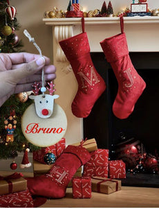 Hand-painted Christmas Ornaments: Personalised Reindeer Ornaments