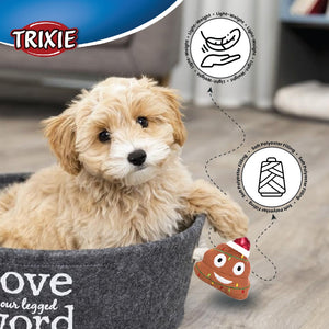 Squeaky Dog Toy: Trixie Emoticon Plush Dog Toy