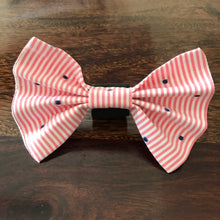 Load image into Gallery viewer, Bow Ties for Dogs: Striped and Polka Pink Bow Tie for Pets