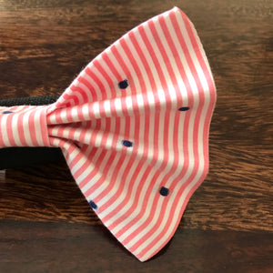 Bow Ties for Dogs: Striped and Polka Pink Bow Tie for Pets