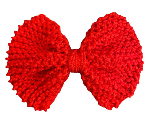 Bow Ties for Dogs: Hand Knitted Bow Tie for Pets (Red)