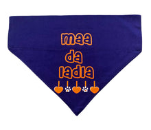 Load image into Gallery viewer, Dog Bandana: Maa da Ladla Bandana for Pets (Blue)