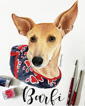 Load image into Gallery viewer, Personalized Pet Portrait: Watercolour Dog Portrait
