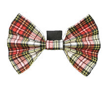 Load image into Gallery viewer, Dog Bow Tie: Winter Plaid Bow for Dogs and Cats