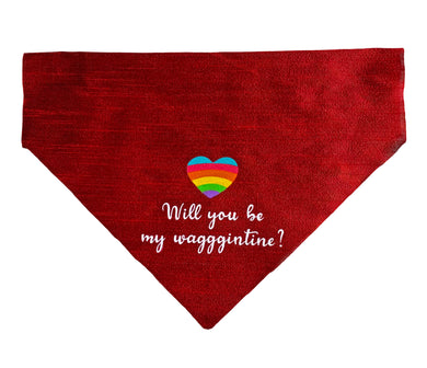 Valentine's Day Dog Bandana: Handpainted Pet Accessory