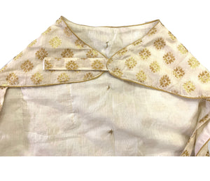 Dog Sherwani Wedding Outfit (Off White and Gold)